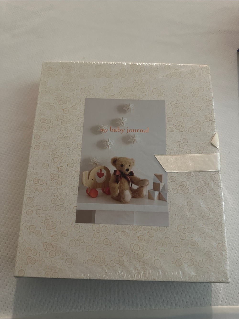 Weekend Sale- New- My Baby Journal - Cream Baby Memory Book